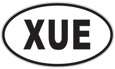 XUE - 3 Letter Initials Oval Magnet