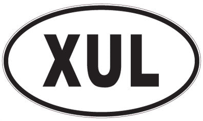 XUL - 3 Letter Initials Oval Sticker
