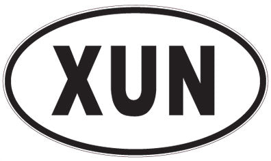 XUN - 3 Letter Initials Oval Magnet