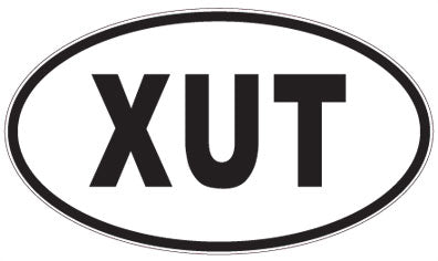 XUT - 3 Letter Initials Oval Sticker