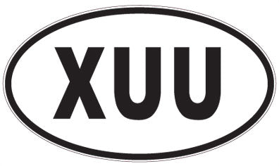 XUU - 3 Letter Initials Oval Magnet