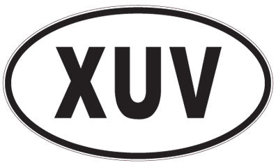XUV - 3 Letter Initials Oval Sticker