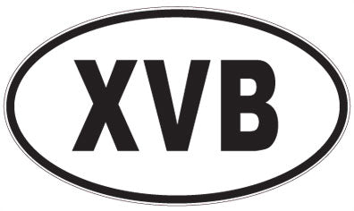 XVB - 3 Letter Initials Oval Sticker