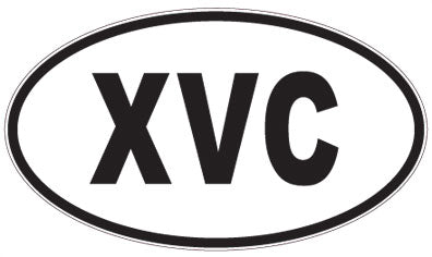 XVC - 3 Letter Initials Oval Sticker