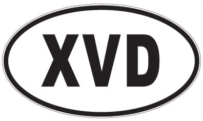 XVD - 3 Letter Initials Oval Sticker