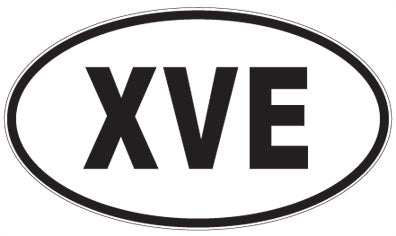 XVE - 3 Letter Initials Oval Magnet