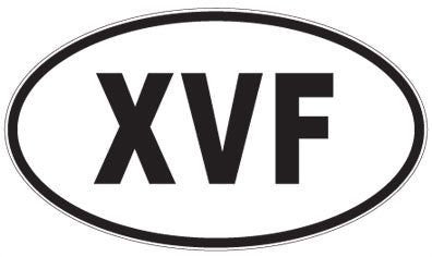 XVF - 3 Letter Initials Oval Sticker