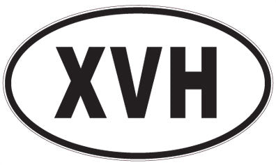 XVH - 3 Letter Initials Oval Sticker