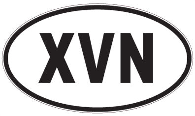 XVN - 3 Letter Initials Oval Magnet