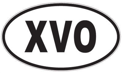 XVO - 3 Letter Initials Oval Sticker