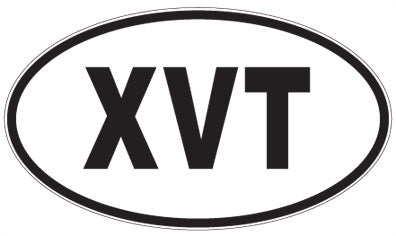 XVT - 3 Letter Initials Oval Magnet