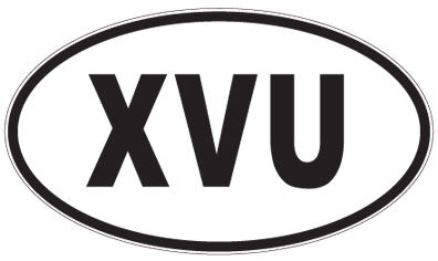 XVU - 3 Letter Initials Oval Sticker