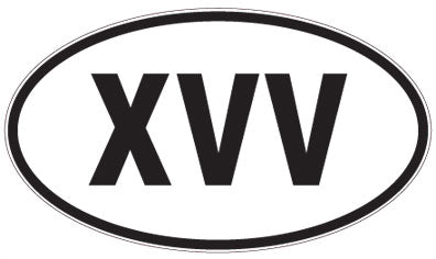 XVV - 3 Letter Initials Oval Magnet