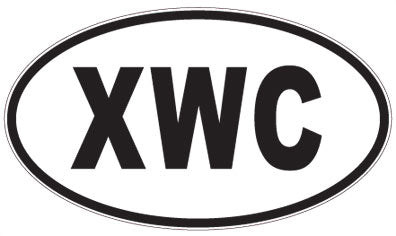 XWC - 3 Letter Initials Oval Magnet