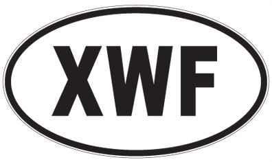 XWF - 3 Letter Initials Oval Sticker
