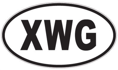 XWG - 3 Letter Initials Oval Magnet