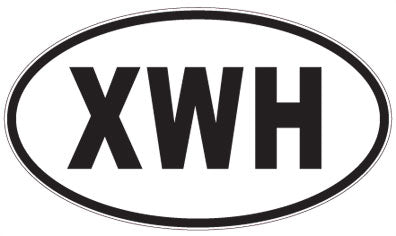 XWH - 3 Letter Initials Oval Magnet