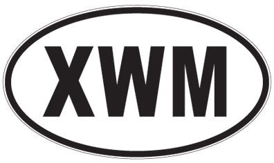 XWM - 3 Letter Initials Oval Magnet