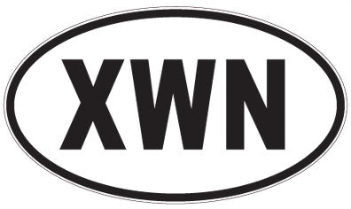 XWN - 3 Letter Initials Oval Magnet