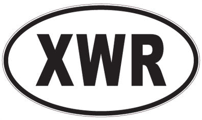 XWR - 3 Letter Initials Oval Magnet