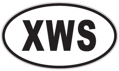XWS - 3 Letter Initials Oval Magnet