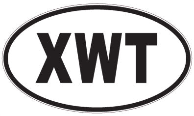 XWT - 3 Letter Initials Oval Magnet