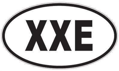 XXE - 3 Letter Initials Oval Magnet