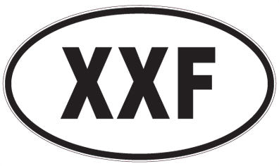 XXF - 3 Letter Initials Oval Sticker