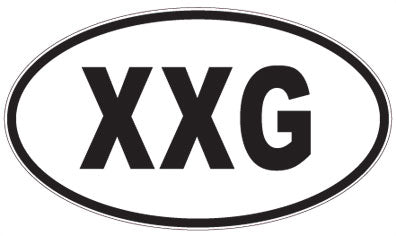 XXG - 3 Letter Initials Oval Magnet