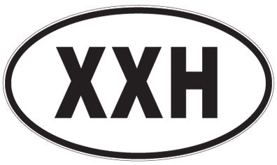 XXH - 3 Letter Initials Oval Sticker