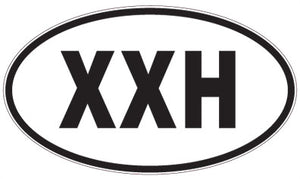 XXH - 3 Letter Initials Oval Sticker