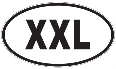 XXL - 3 Letter Initials Oval Magnet