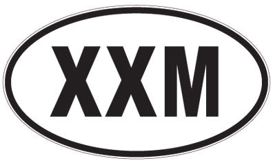 XXM - 3 Letter Initials Oval Sticker