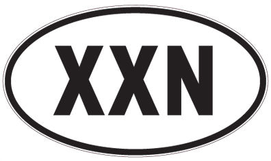 XXN - 3 Letter Initials Oval Magnet