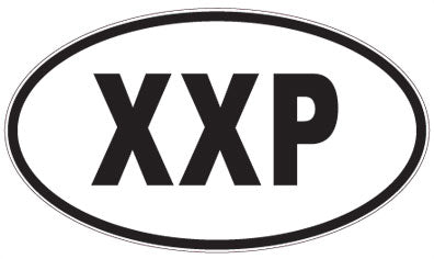 XXP - 3 Letter Initials Oval Sticker