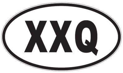 XXQ - 3 Letter Initials Oval Magnet