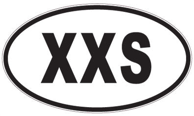XXS - 3 Letter Initials Oval Sticker