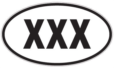 XXX - 3 Letter Initials Oval Magnet