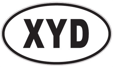 XYD - 3 Letter Initials Oval Magnet