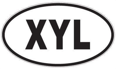 XYL - 3 Letter Initials Oval Magnet