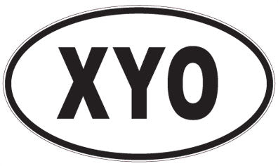 XYO - 3 Letter Initials Oval Magnet