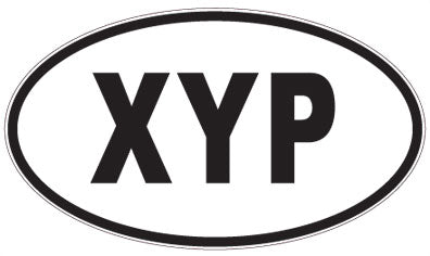 XYP - 3 Letter Initials Oval Sticker