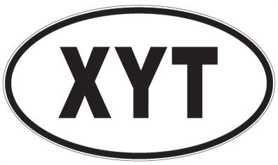 XYT - 3 Letter Initials Oval Magnet