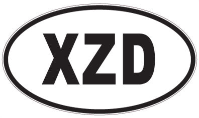 XZD - 3 Letter Initials Oval Magnet