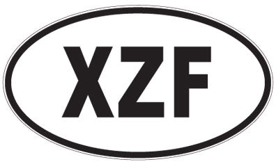 XZF - 3 Letter Initials Oval Magnet