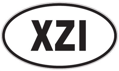XZI - 3 Letter Initials Oval Magnet