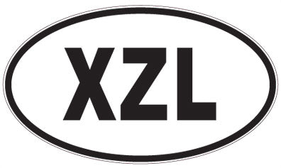 XZL - 3 Letter Initials Oval Magnet