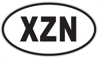 XZN - 3 Letter Initials Oval Magnet
