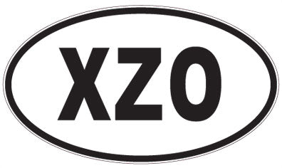 XZO - 3 Letter Initials Oval Magnet