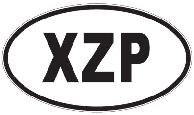 XZP - 3 Letter Initials Oval Magnet